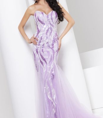 115527 cieniowana suknia wieczorowa w odcieniach niebieskiego